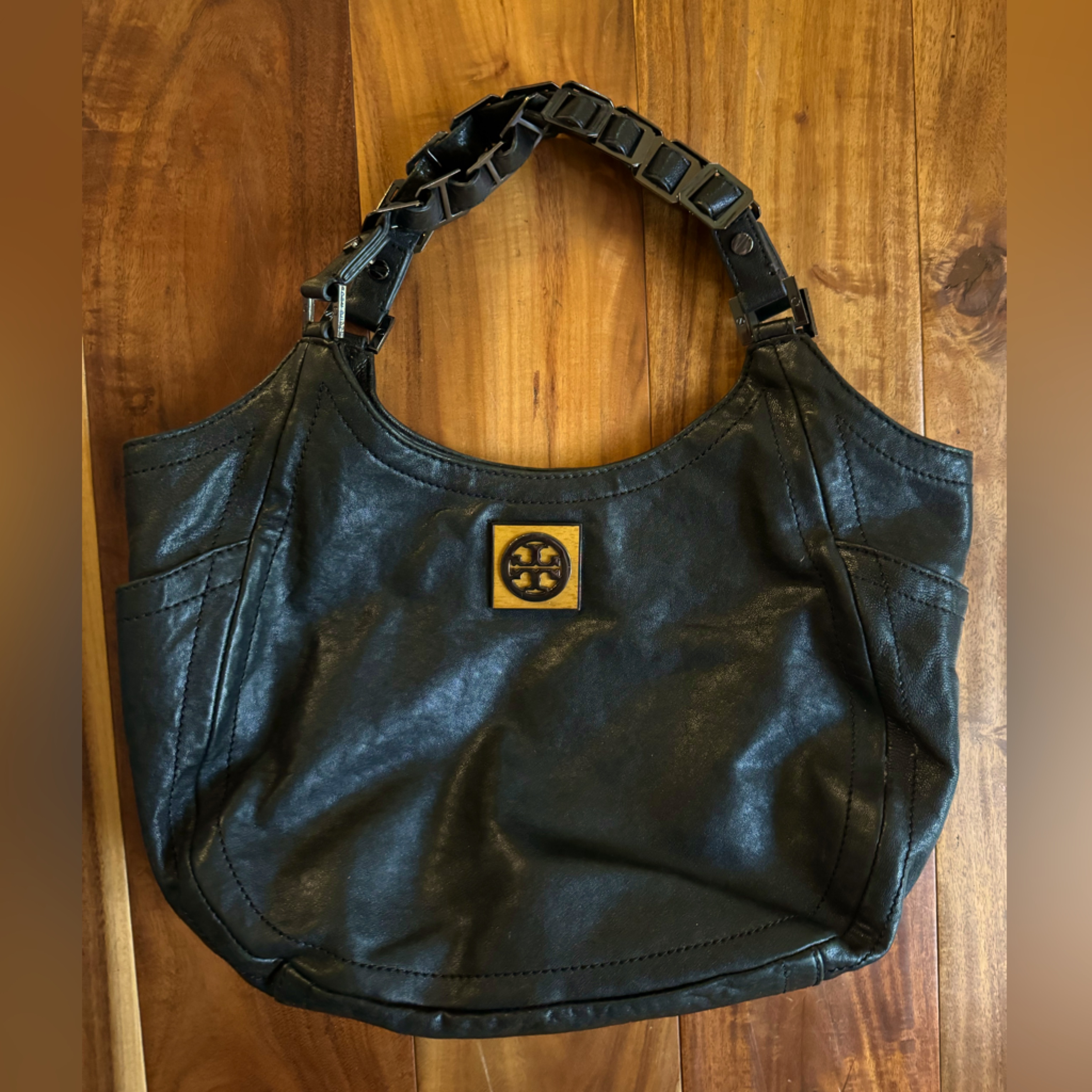 Tory Burch Louisa Tote, Black, Guc